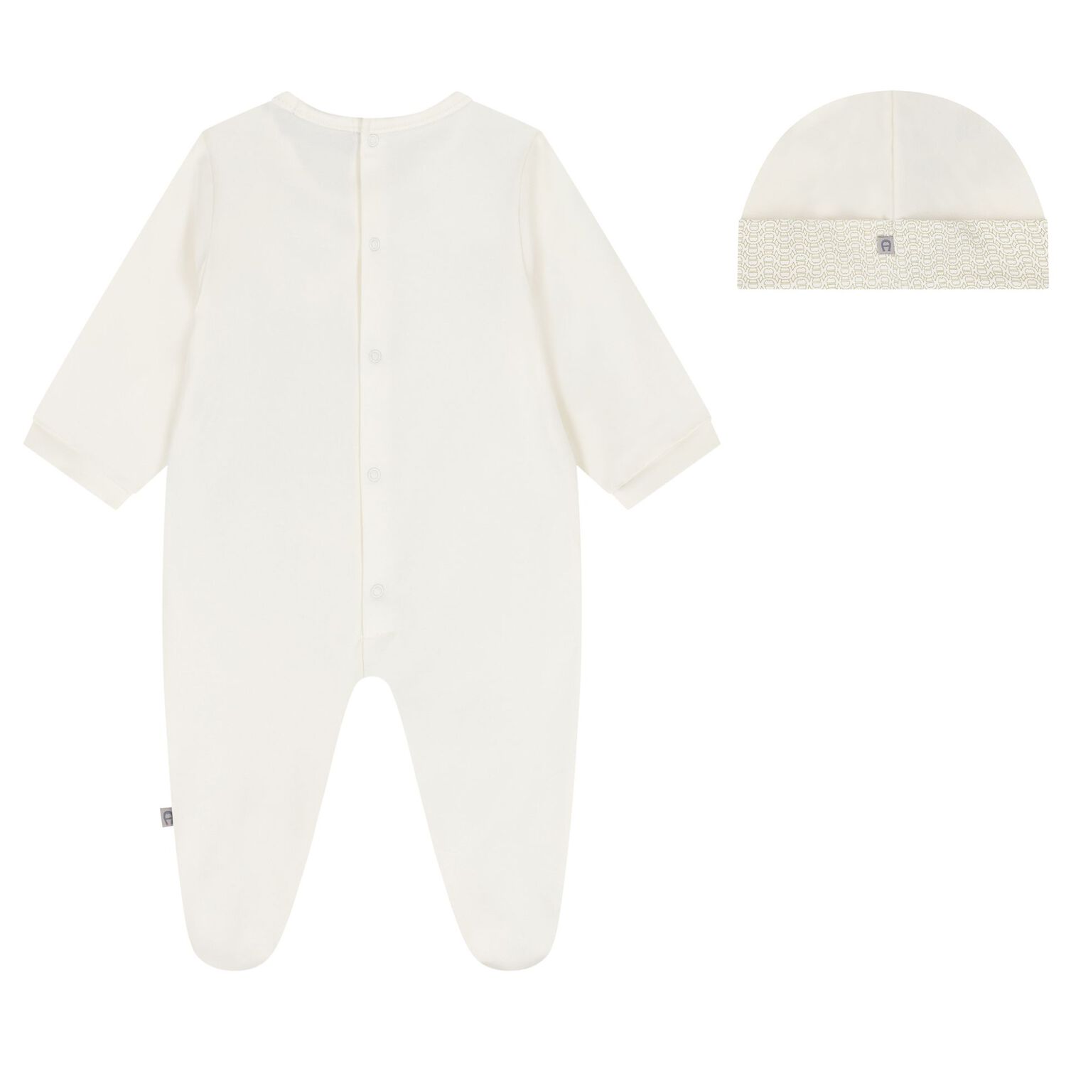 Ivory & Gold Logo Babygrow Gift Set, 1, hi-res