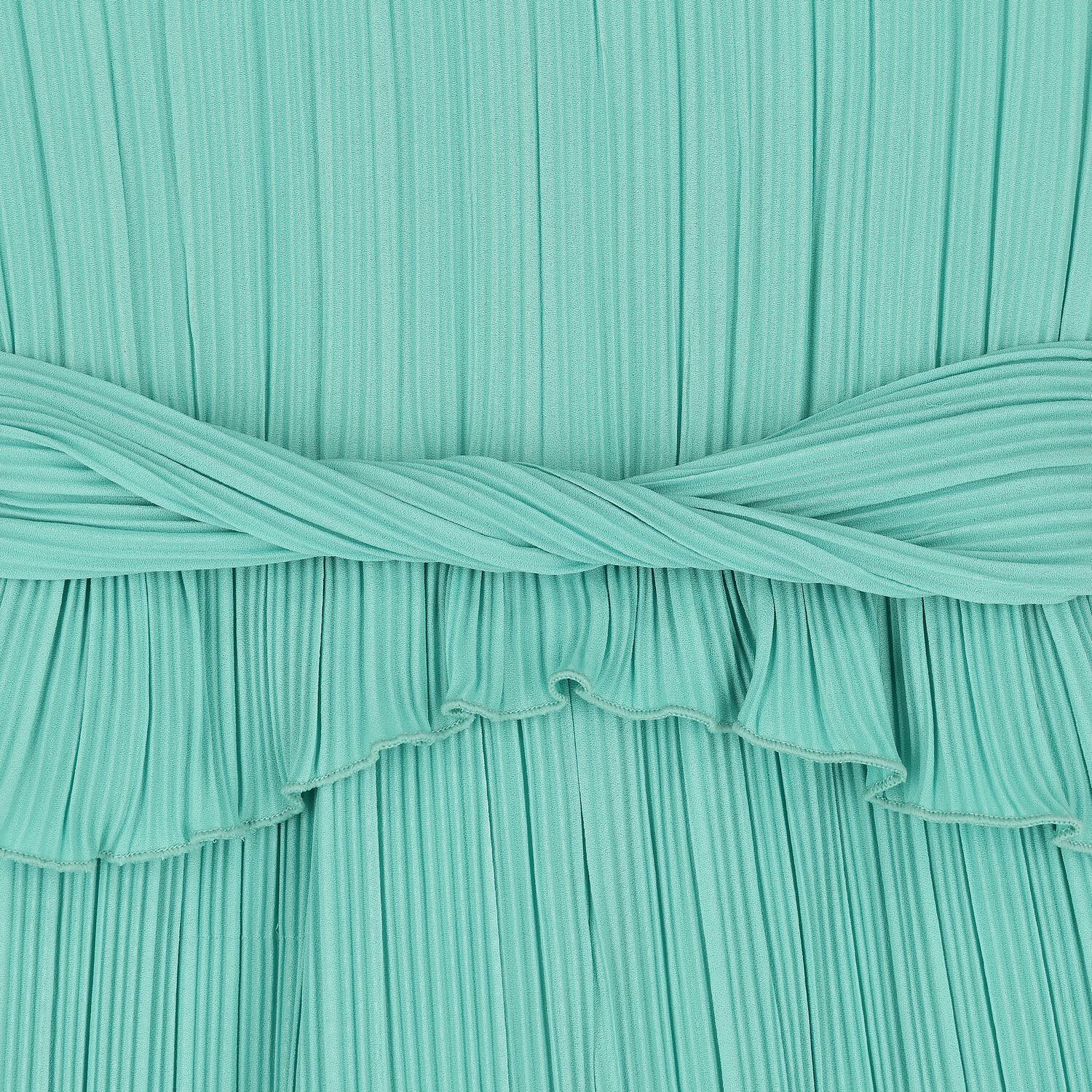 جمبسوت شيفون مطوي باللون الأخضر للبنات, 1, hi-res image number null