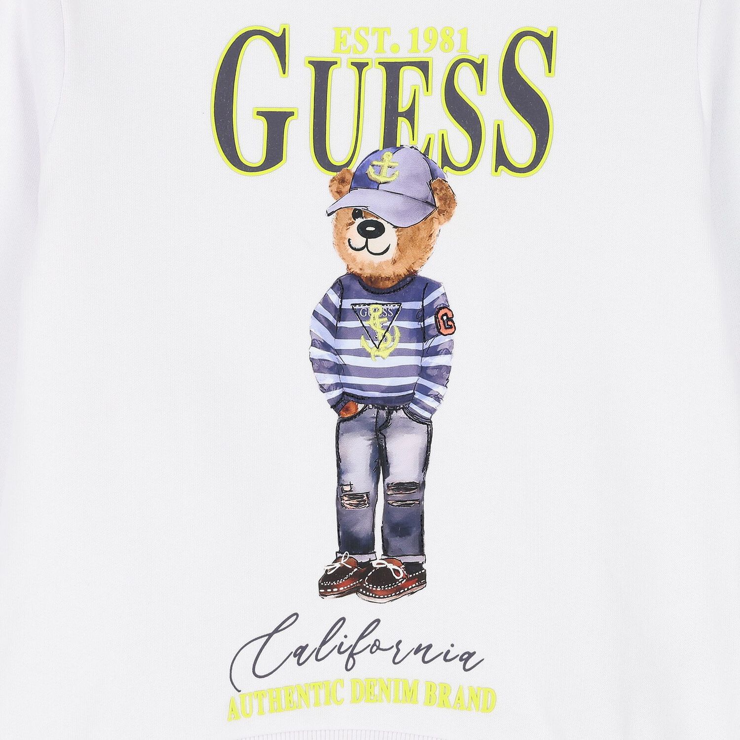 سويت شيرت بالشعار الدب تيدي باللون الأبيض للأولاد, 1, hi-res image number null