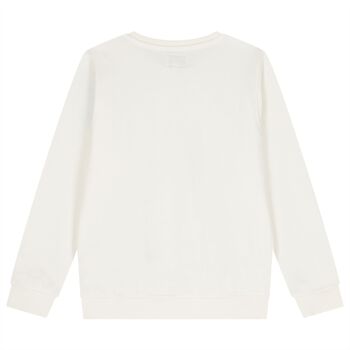 Boys Ivory Teddy Bear Logo Sweatshirt
