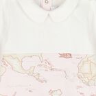 Baby Girls Ivory, Beige & Pink Geo Map Babygrow Gift Set, 1, hi-res