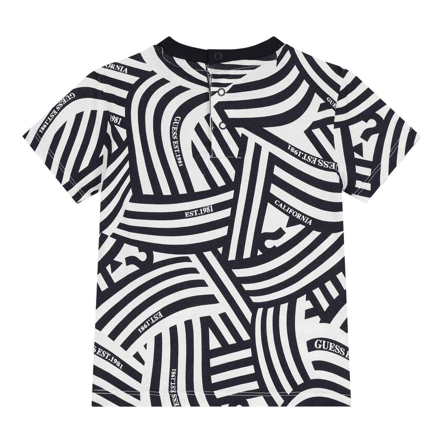 Baby Boys White & Navy Blue Logo Shorts Set, 3, hi-res