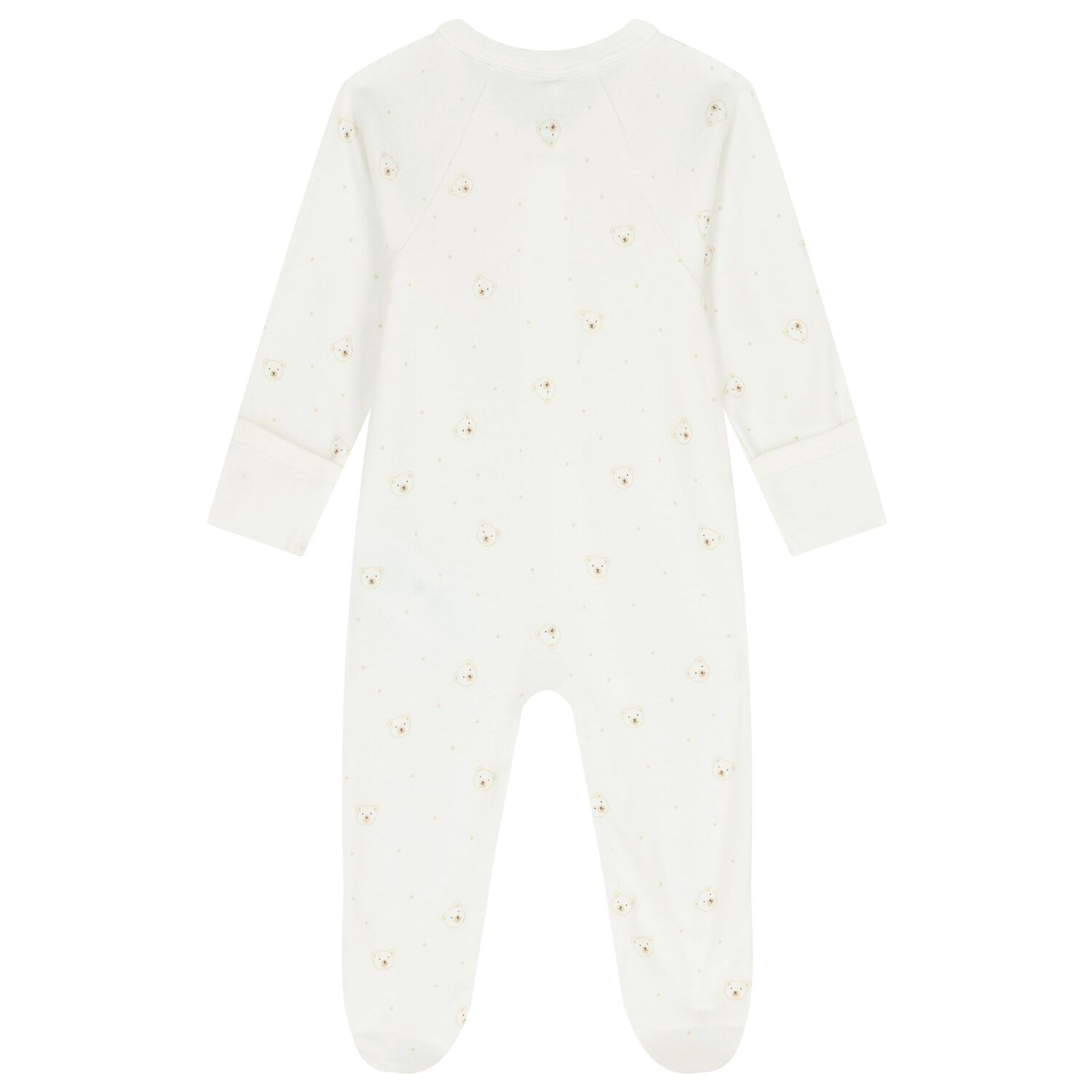 White Teddy Bear Babygrow Set, 1, hi-res