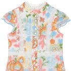 Girls White, Blue & Pink Floral Dress, 1, hi-res