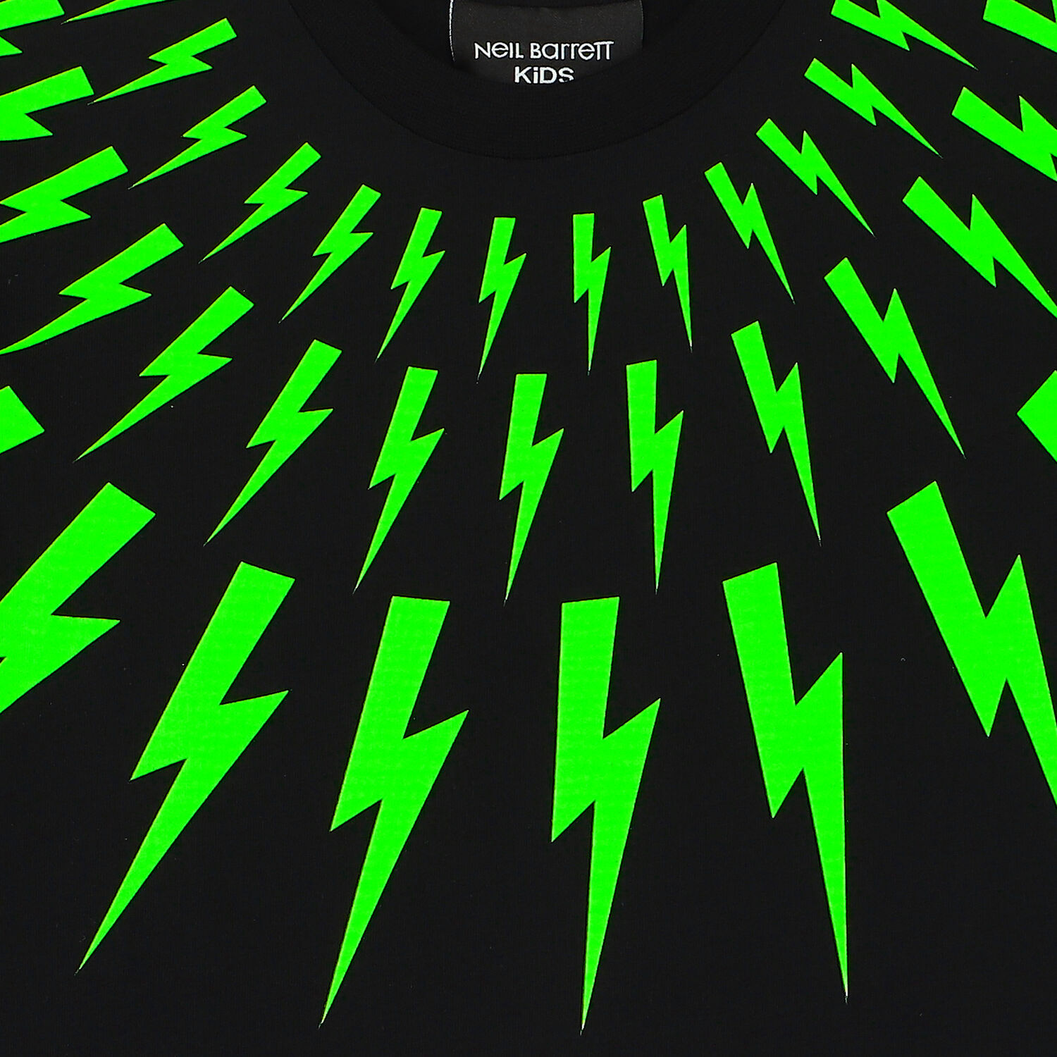 تيشيرت بشعار صاعقة باللون الاسود والاخضر للاولاد, 1, hi-res