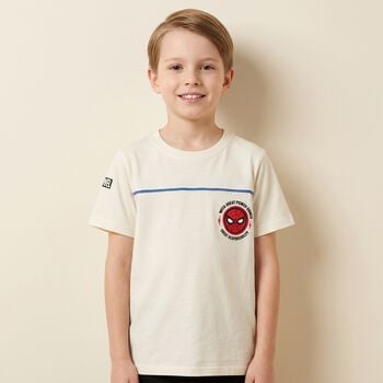 قميص سبايدرمان مارفل للأولاد، لون عاجي