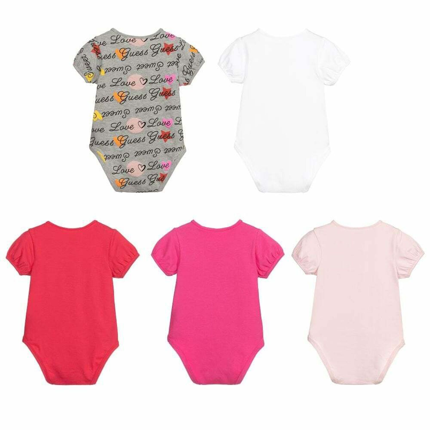 Baby Girls Logo Bodysuits (5 Pack) , 2, hi-res