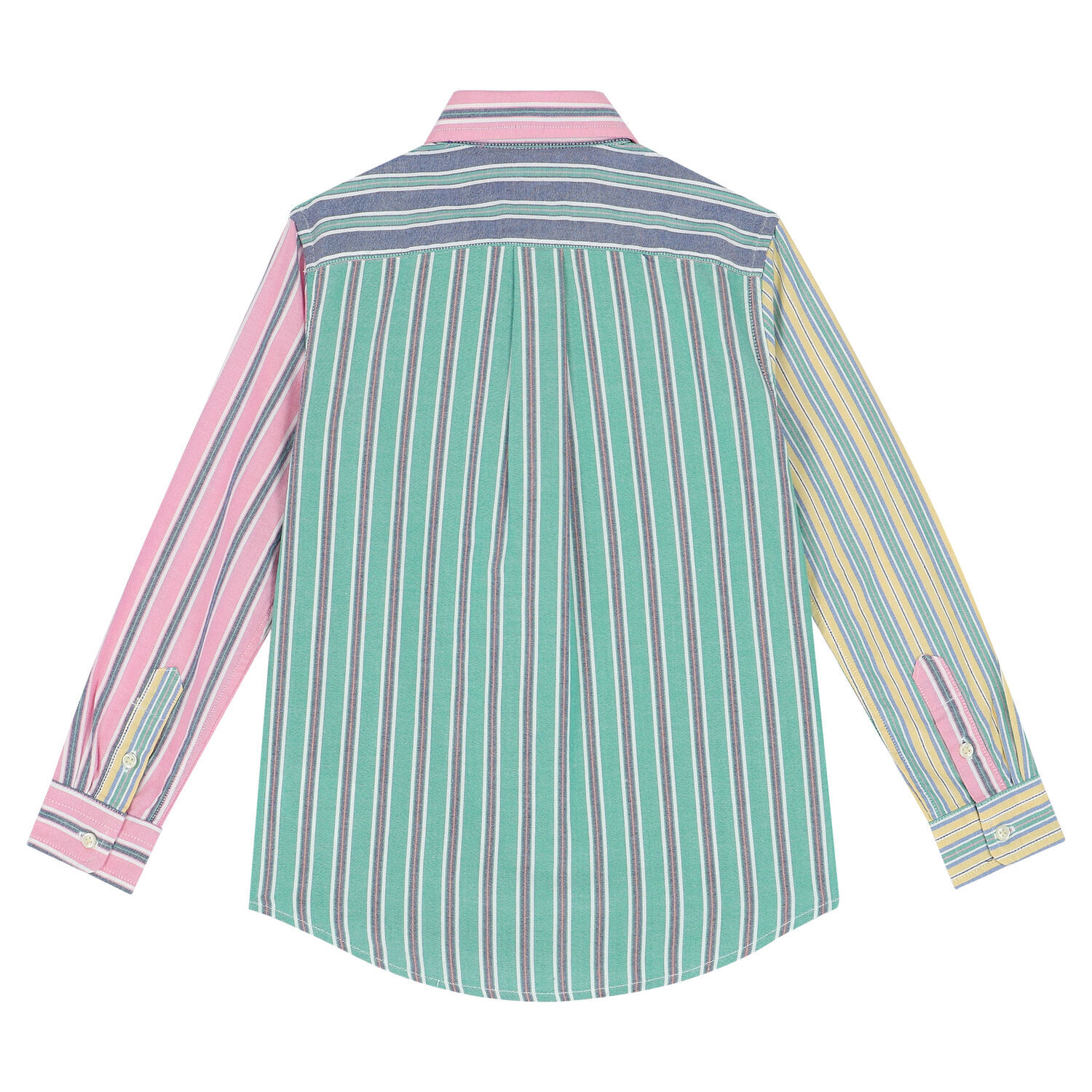 Boys Multi-Colored Striped Logo Shirt, 1, hi-res image number null