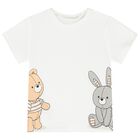 طقم شورت دب تيدي باللونين الأبيض والبني للأولاد الصغار (عبوة من قطعتين), 2, hi-res