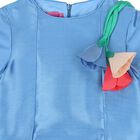 Girls Blue Floral Dress, 1, hi-res