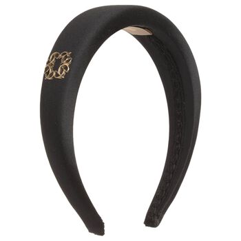 Girls Black Logo Padded Headband