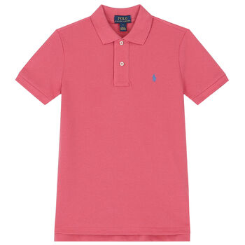 Ralph Lauren Boys Red Logo Polo Shirt, 3 Boys Red Logo Polo Shirt