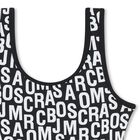 مايوه بنات سباحة بالشعار باللون الأبيض والأسود, 1, hi-res