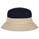 قبعة اولاد قابلة للعكس بالشعار باللون البيج والأزرق الداكن والأبيض للأطفال, 1, hi-res