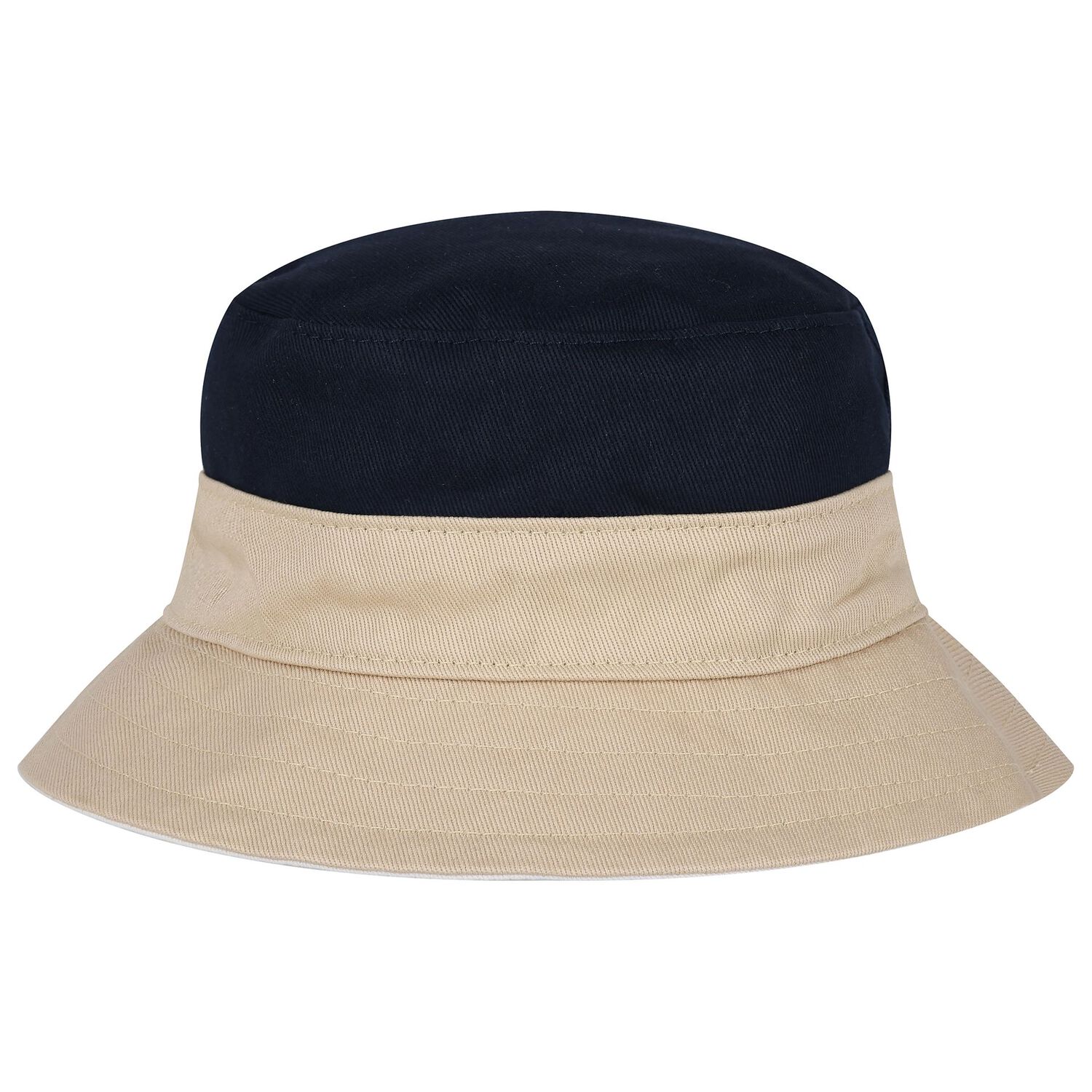 قبعة اولاد قابلة للعكس بالشعار باللون البيج والأزرق الداكن والأبيض للأطفال, 1, hi-res