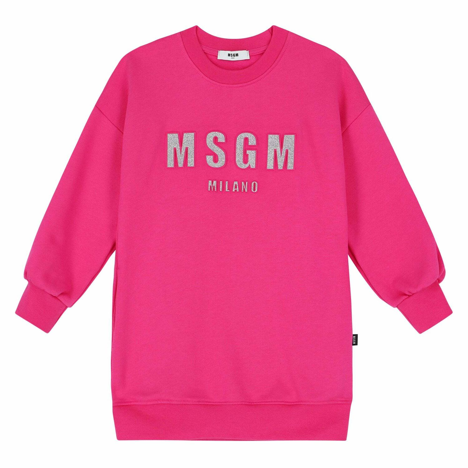 Girls Pink Logo Sweatshirt Dress, 1, hi-res