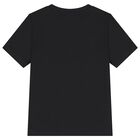 Boys Black Logo T-Shirt, 1, hi-res