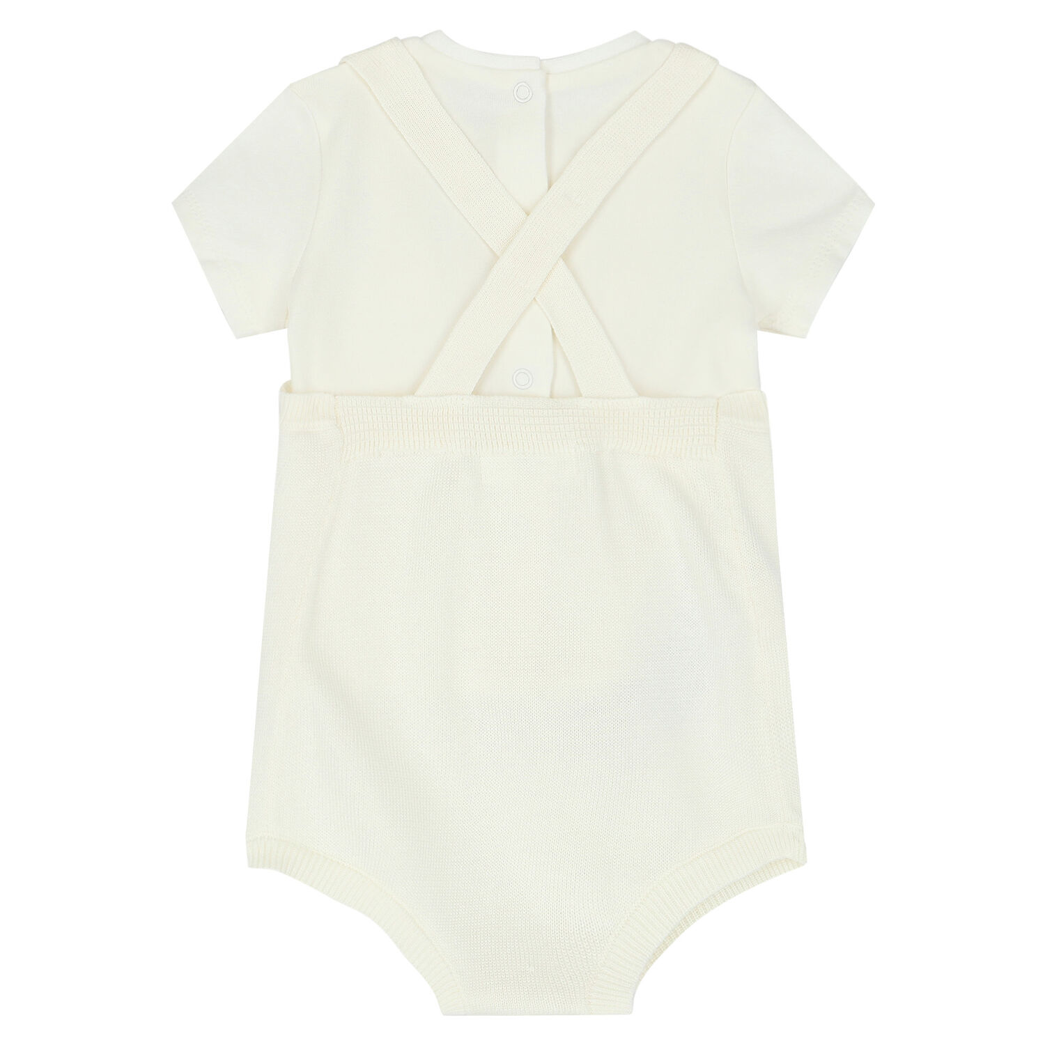 Ivory Dungarees Baby Set, 1, hi-res