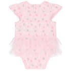 Baby Girls Pink Logo Bodysuit, 1, hi-res