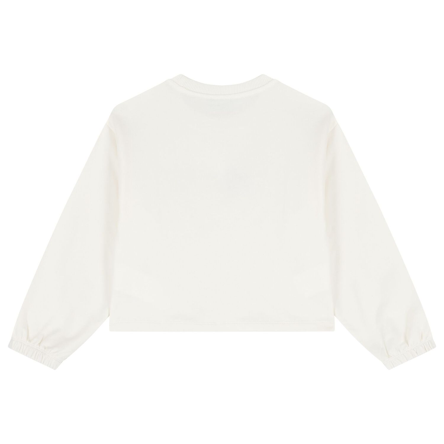 Girls Ivory Teddy Bear Logo Sweatshirt, 1, hi-res