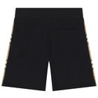 Black & Beige Check Shorts, 1, hi-res