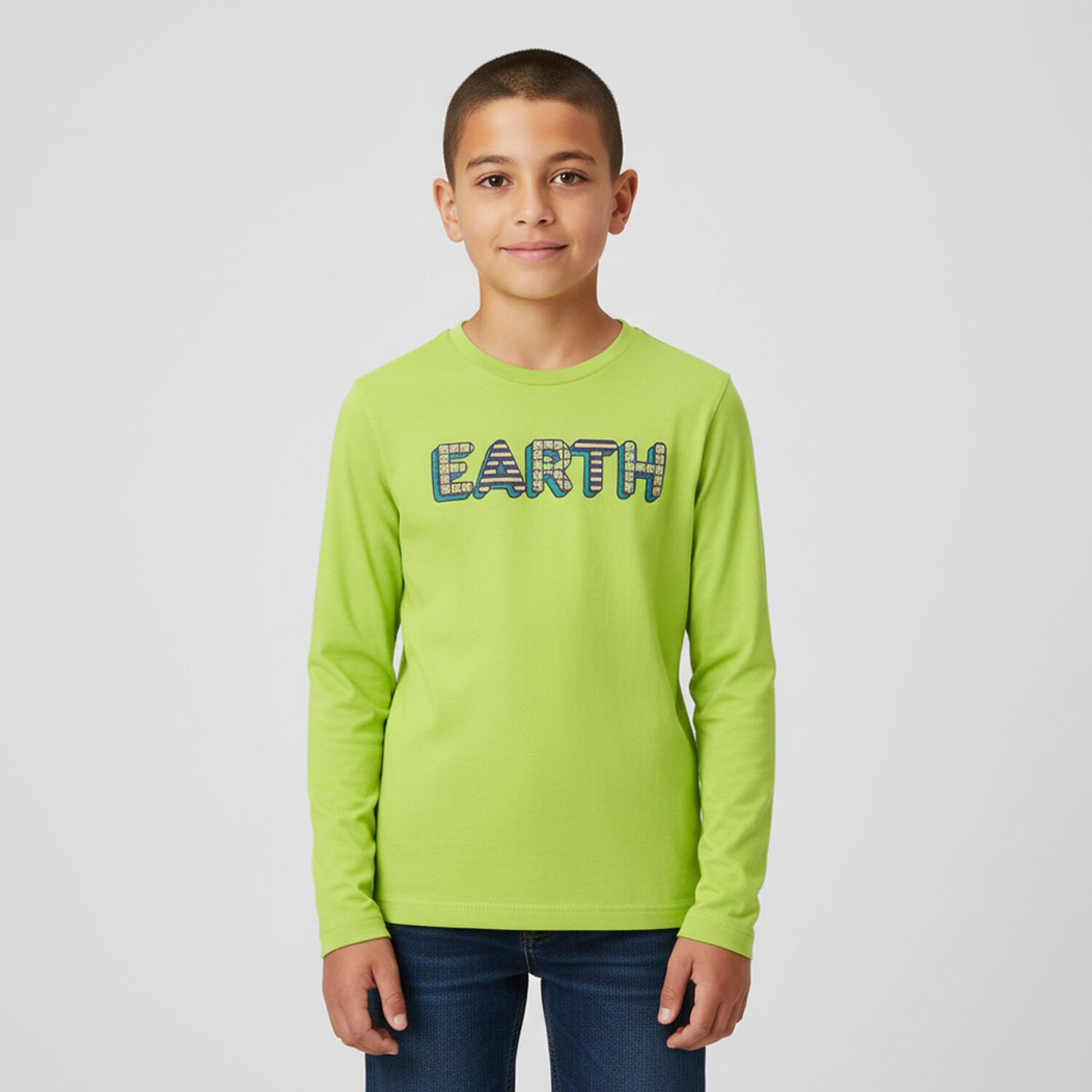 Boys Green & Navy Long Sleeve Tops ( 2-Pack ), 2, hi-res image number null