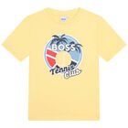 Boys Mini-Me Yellow Logo T-Shirt, 2, hi-res