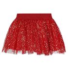 Baby Girls Ivory & Red Tulle Skirt Set, 1, hi-res