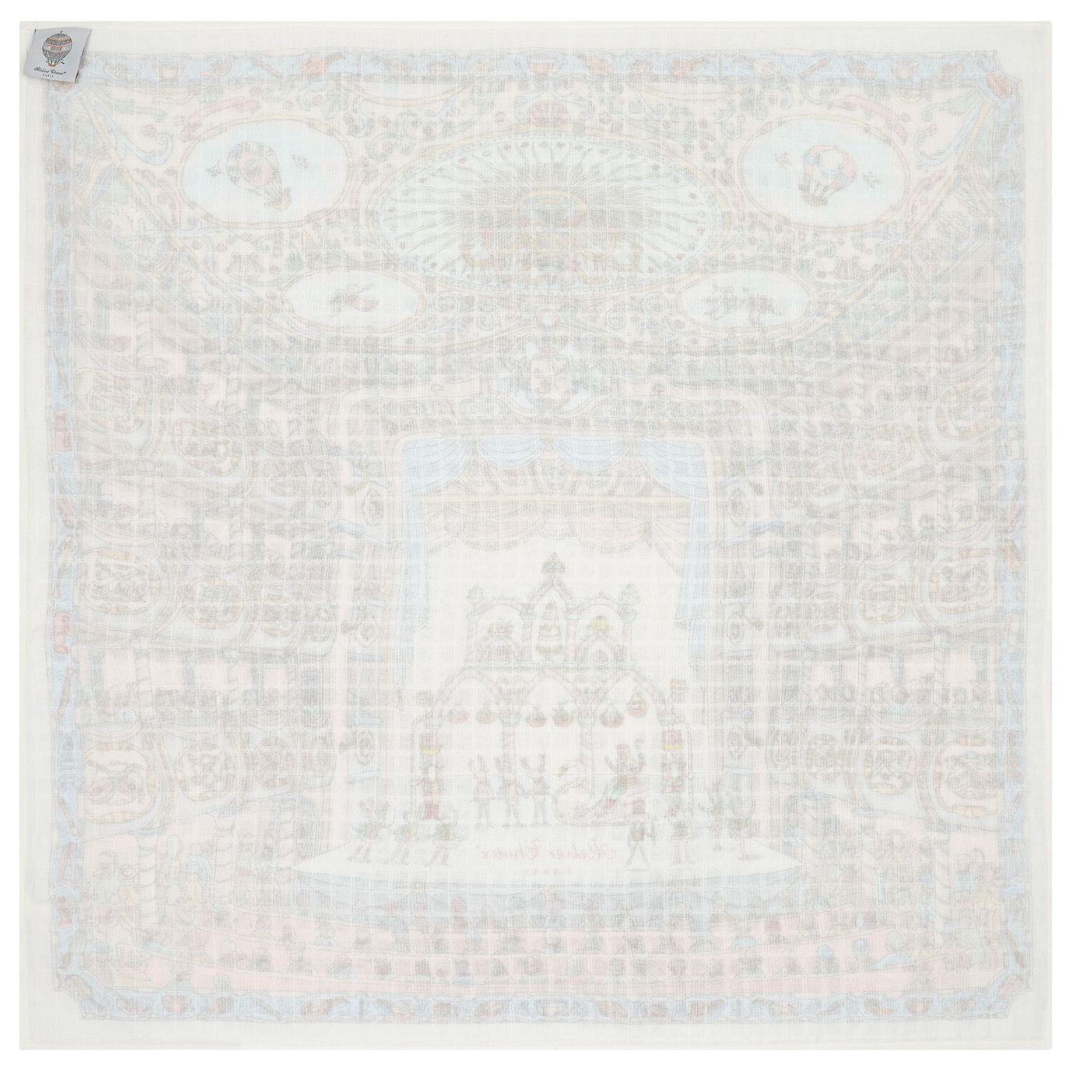 White & Blue Nutcracker Baby Carré Swaddle & Bib Gift Set, 1, hi-res