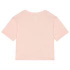 طقم شورت بنات بالشعار باللون الوردى, 1, hi-res