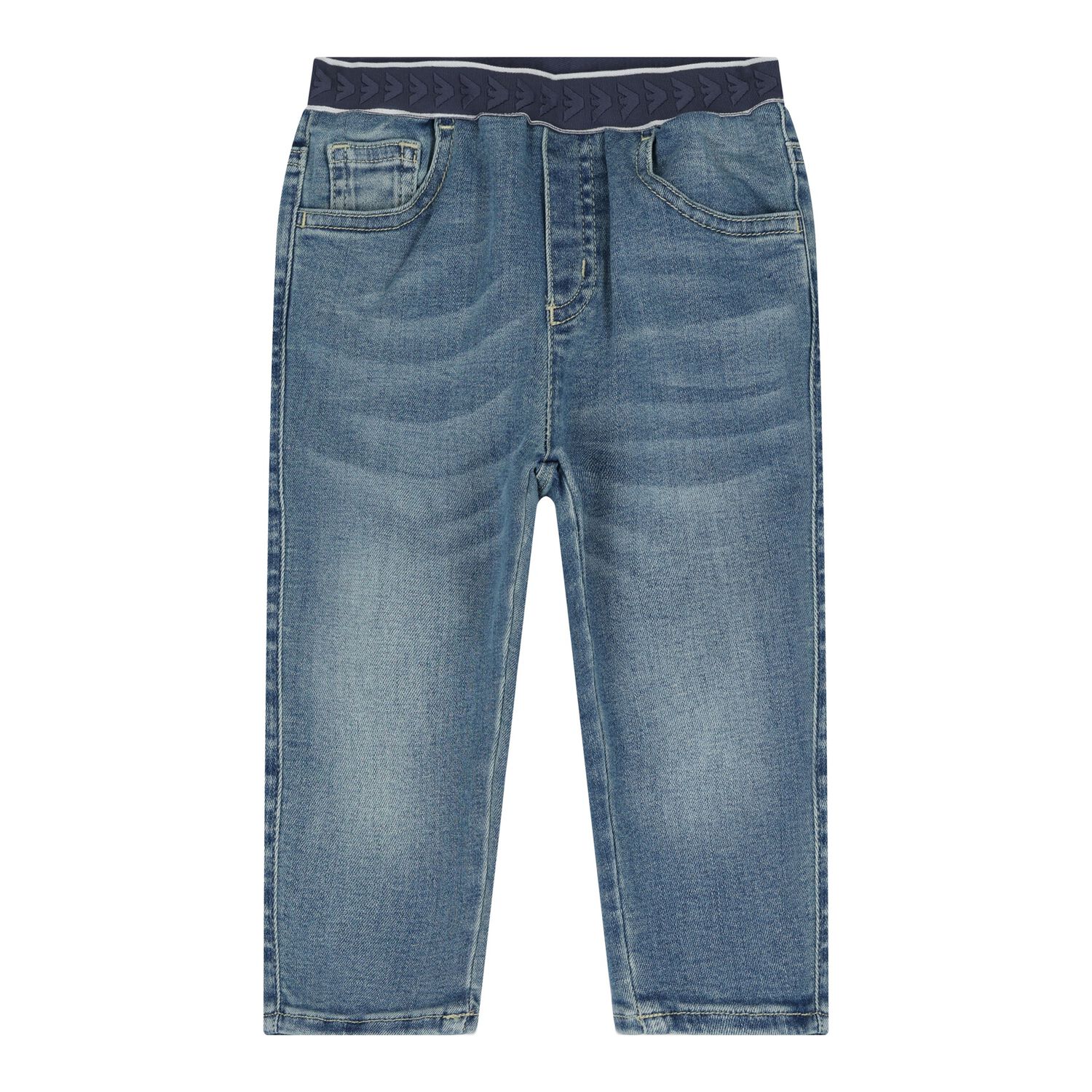 Baby Boys Blue Denim Jeans, 1, hi-res