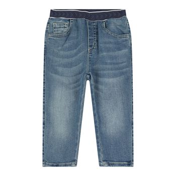 Emporio Armani Baby Boys Blue Denim Jeans, 1 Baby Boys Blue Denim Jeans