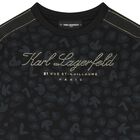 Girls Black Logo Dress, 1, hi-res