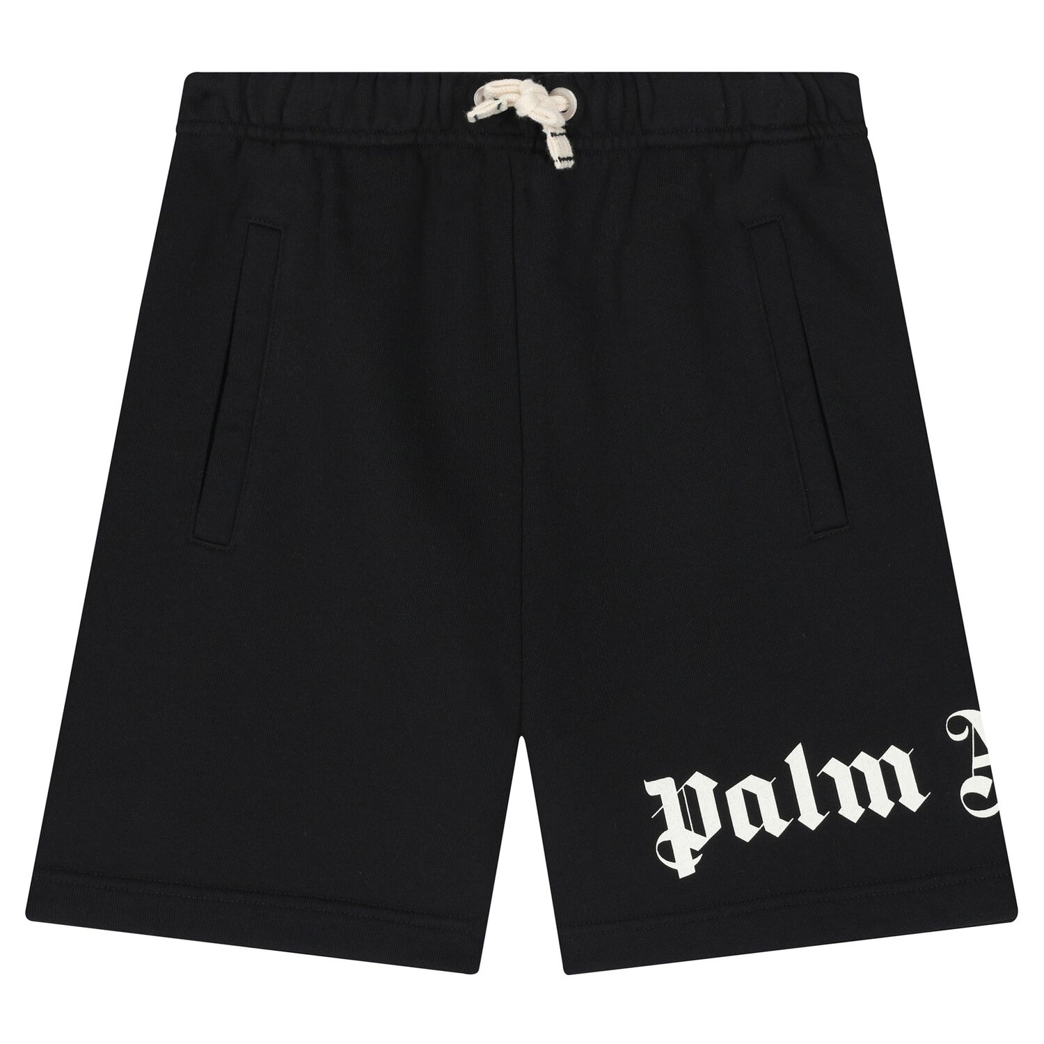 Black Cotton Logo Shorts, 3, hi-res image number null