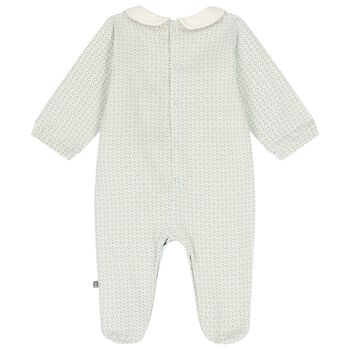 Baby Boys Blue Logo Babygrow