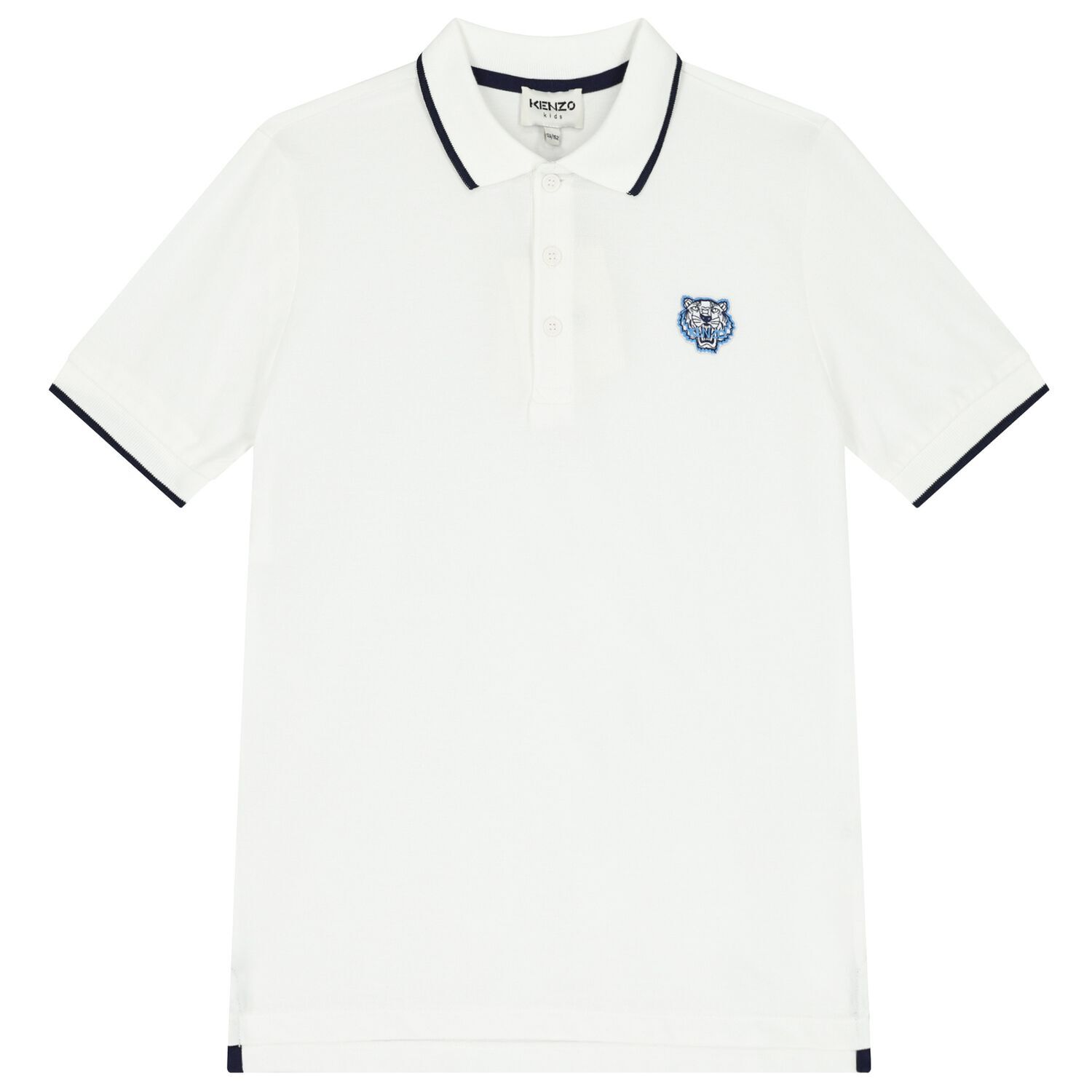 Boys White Logo Polo Shirt, 2, hi-res
