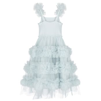 Girls Blue Diamante Tulle Dress