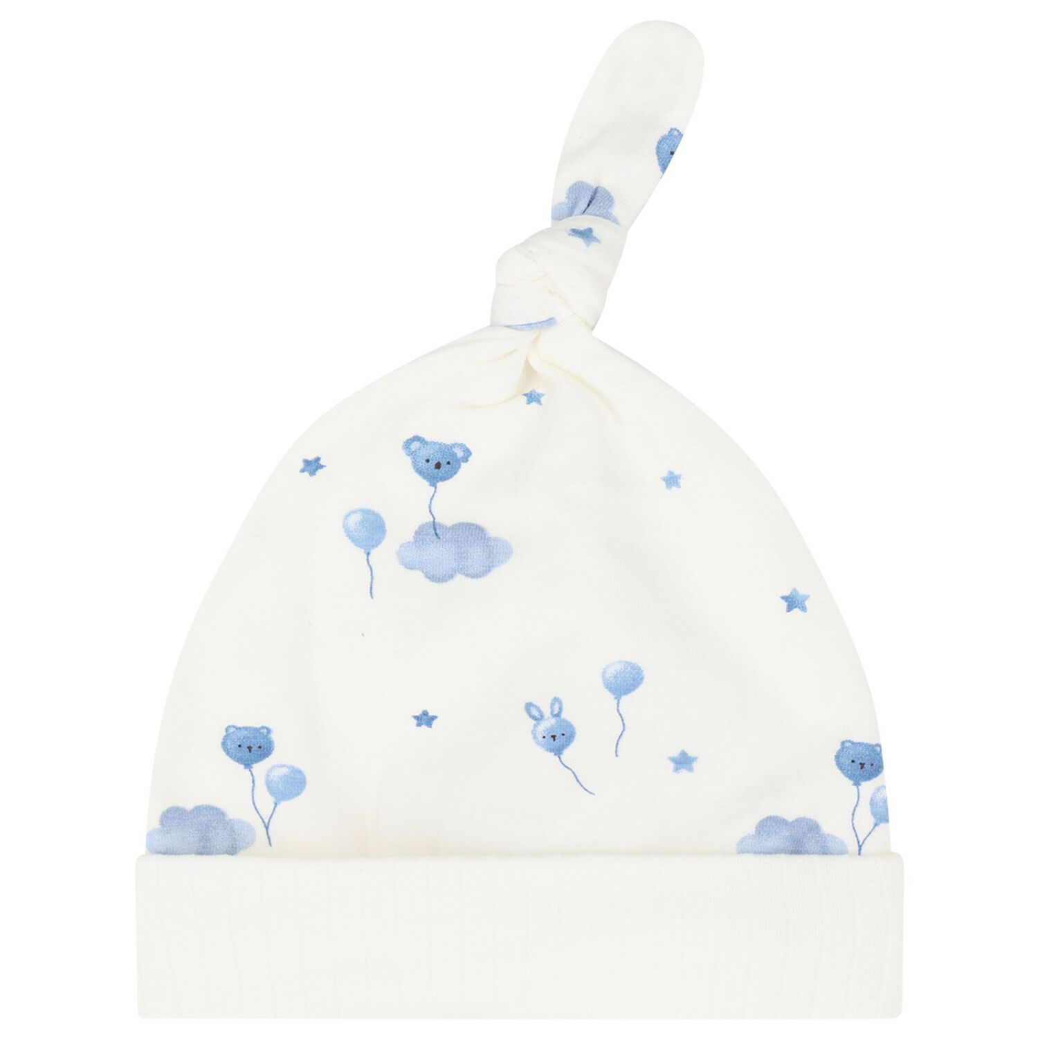 Baby Boys Ivory & Blue Balloon 2 Piece Babygrow Set, 1, hi-res