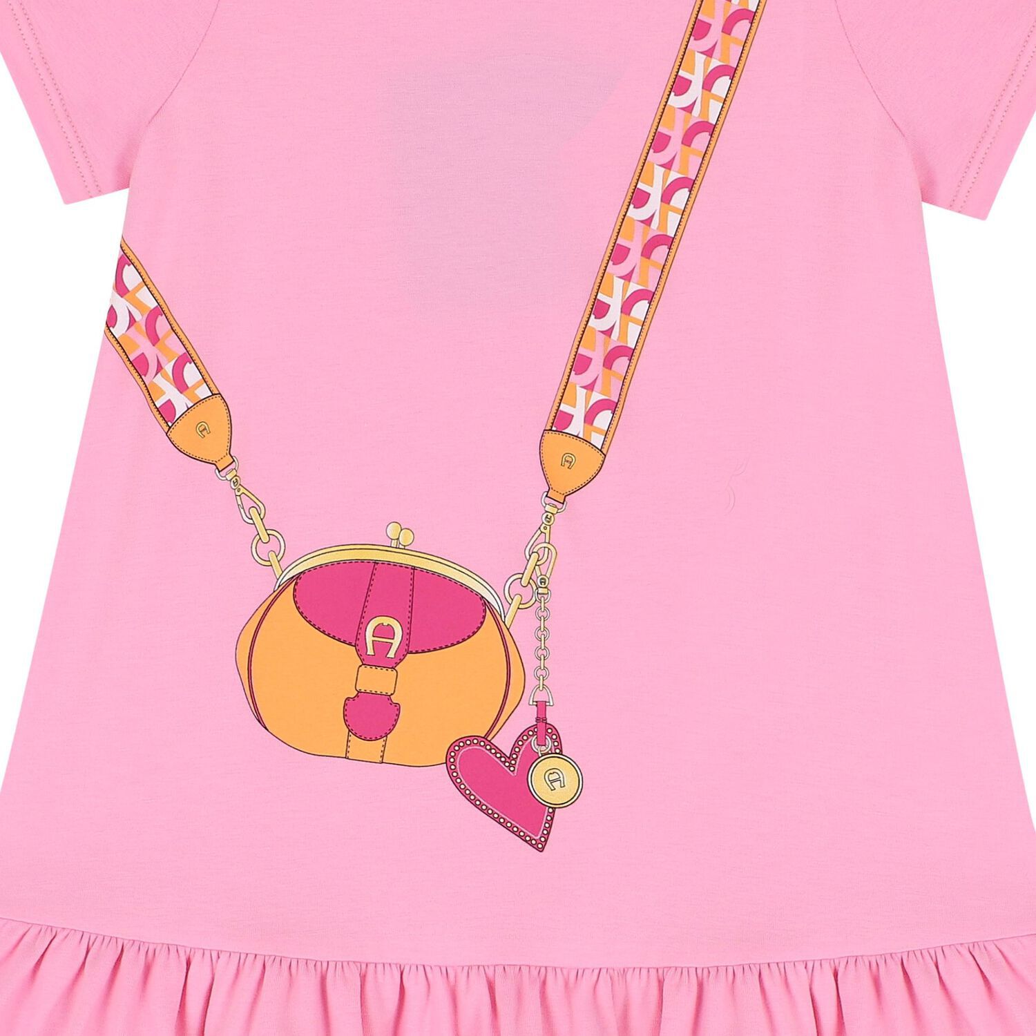 Girls Pink Logo Bag Dress, 2, hi-res image number null