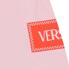 فستان بنات بالشعار باللون الوردي, 1, hi-res