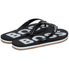 Black Logo Flip-Flops, 1, hi-res