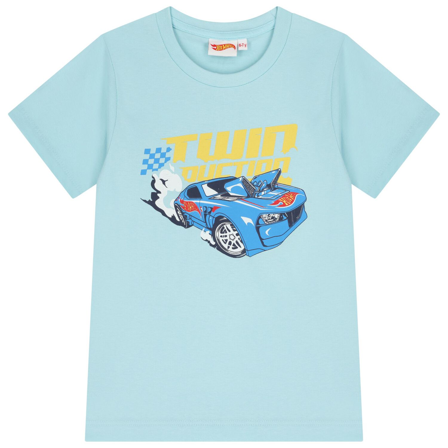 Boys Blue & Navy Blue Hotwheels Shorts Set, 1, hi-res