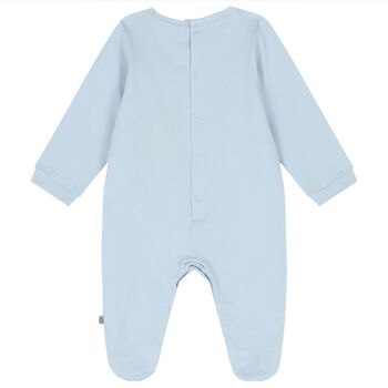 Baby Boys Blue Logo Babygrow