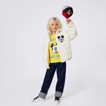 تي شيرت أصفر بشعار ميكي ماوس