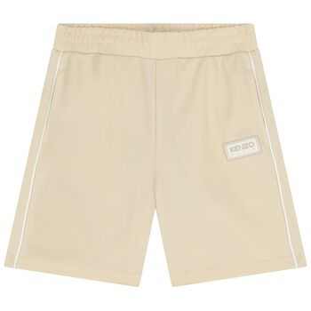 Boys Beige Logo Shorts