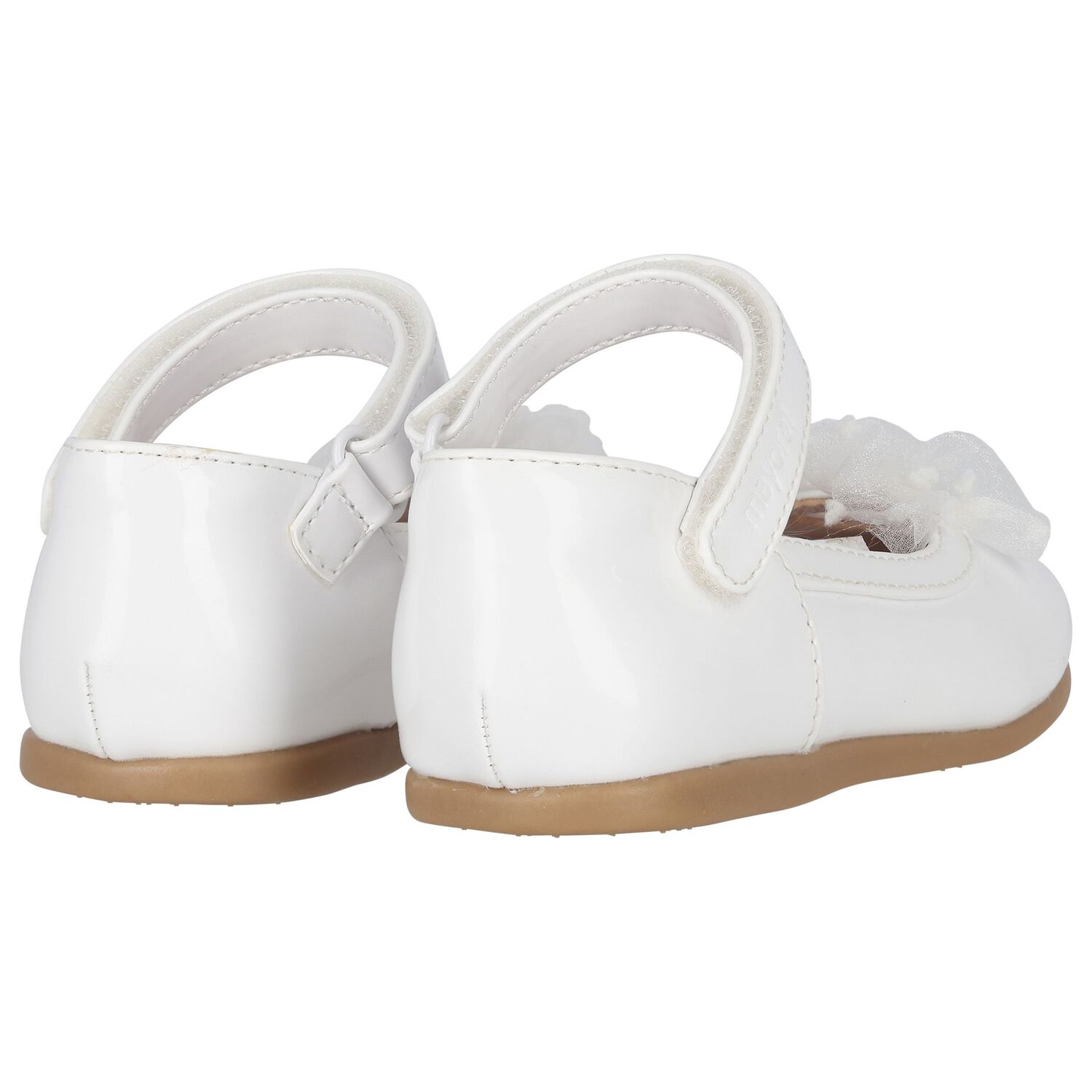 حذاء بنات جلد باللون الأبيض, 1, hi-res image number null