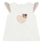 طقم تنورة التول باللون الأبيض والبيج, 1, hi-res