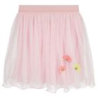 Girls Pink Embellished Tulle Skirt, 1, hi-res