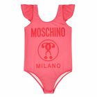 Girls Pink Logo Swimsuit, 1, hi-res