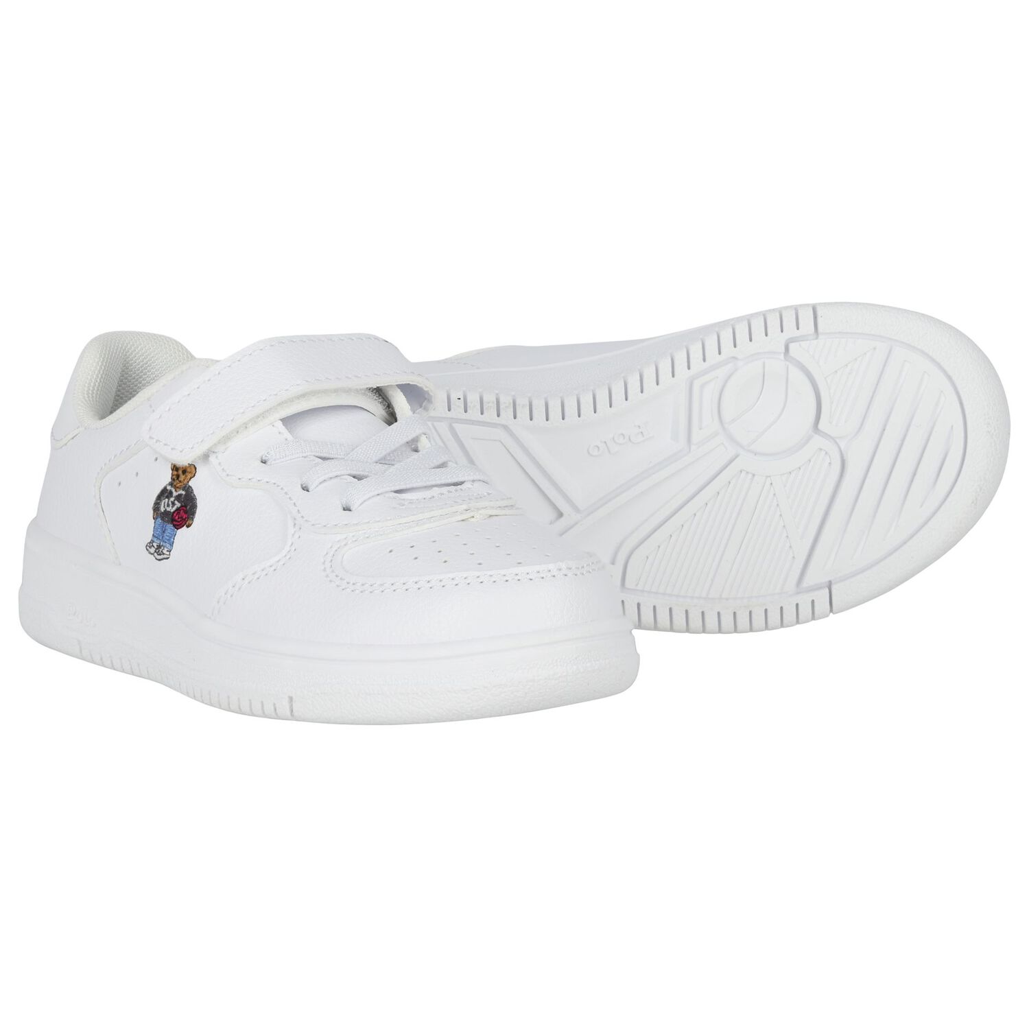 White Teddy Bear Trainers, 1, hi-res